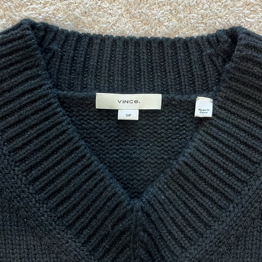 VINCE Wool and Cashmere Drop Shoulder V Neck Sweater Size Small - Picture 6 of 9